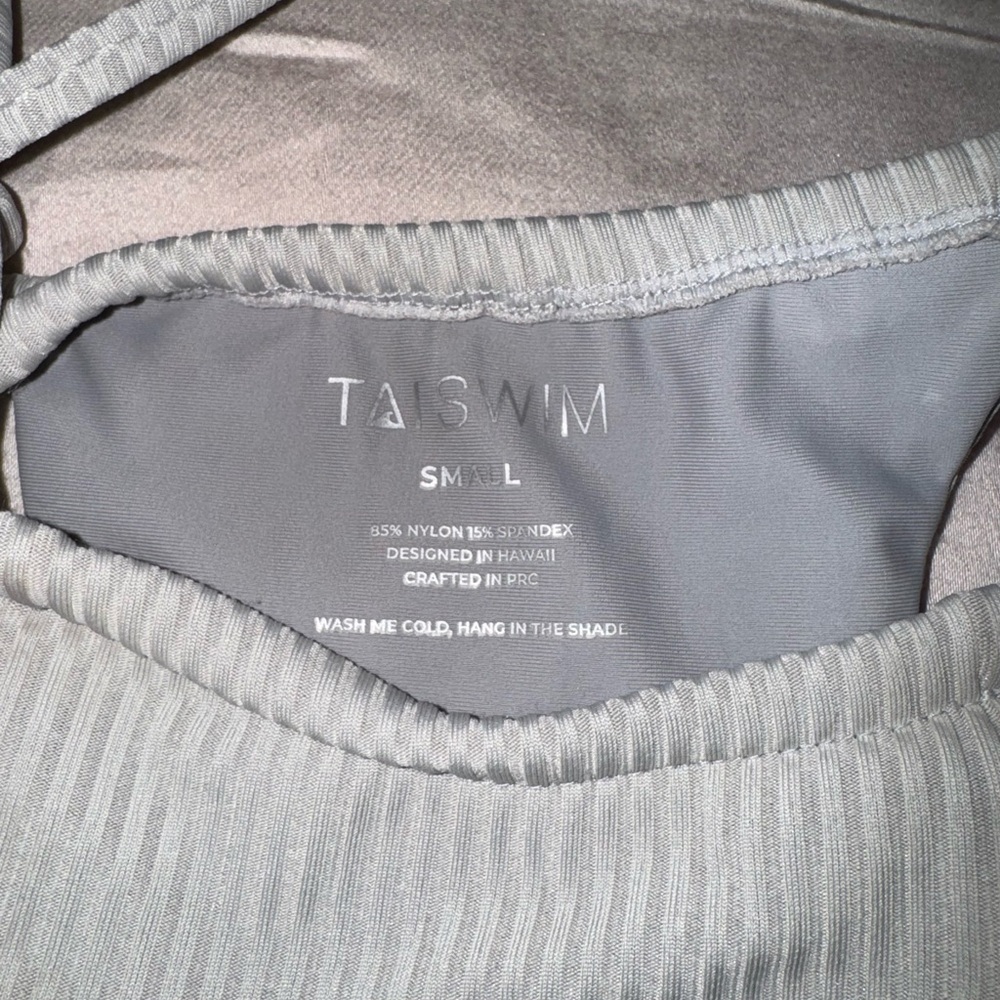Gray Ribbed Bikini Set - Picture 2 of 3